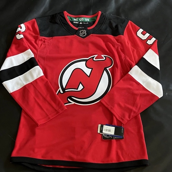 NWT Sz46 Sm Authentic Adidas NHL New Jersey Devils Taylor Hall #9